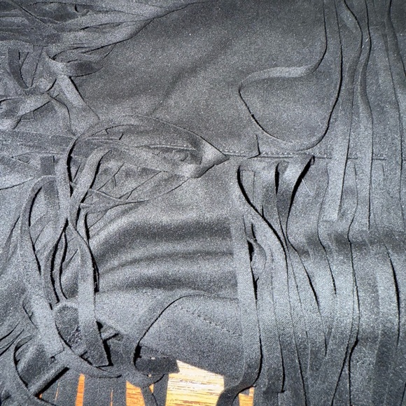 Altar'd State Fringe Black Skirt Size M - Picture 4 of 4